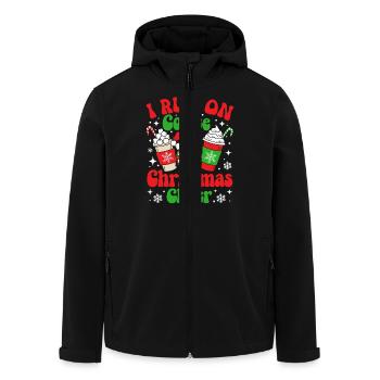 I Run On Coffee And Christmas Cheer Caffinate Spir - Men’s Recycled Softshell Jacket by Stanley/Stella - black - Front - AI Model Male 185 light (185cm)