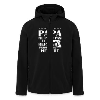 DIY Dad If Dad Can't Fix It - Men’s Recycled Softshell Jacket by Stanley/Stella - black - Front - AI Model Male 185 light (185cm)