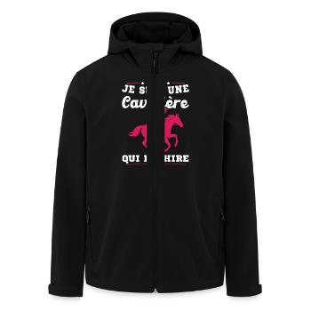 Ich bin ein Reiter, der Geschenke zerreißt - Recycelte Männer Softshell-Jacke von Stanley/Stella - Schwarz - Vorne - AI Model Male 185 light (185cm)