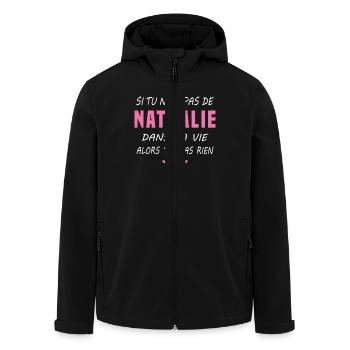 Nathalie in deinem Leben Geschenk Humor - Recycelte Männer Softshell-Jacke von Stanley/Stella - Schwarz - Vorne - AI Model Male 185 light (185cm)