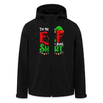 I'm Not An Elf I'm Just Short Christmas Santa - Men’s Recycled Softshell Jacket by Stanley/Stella - black - Front - AI Model Male 185 light (185cm)
