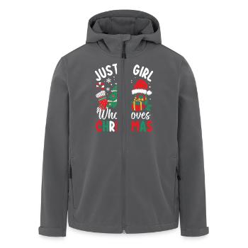 Juste une fille qui aime les vacances de Noël Sœur - Veste softshell homme en polyester recyclé Stanley/Stella - charbon - Devant - AI Model Male 185 light (185cm)