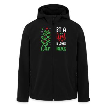 Just A Girl Who Loves Christmas Sister Holiday - Men’s Recycled Softshell Jacket by Stanley/Stella - black - Front - AI Model Male 185 light (185cm)
