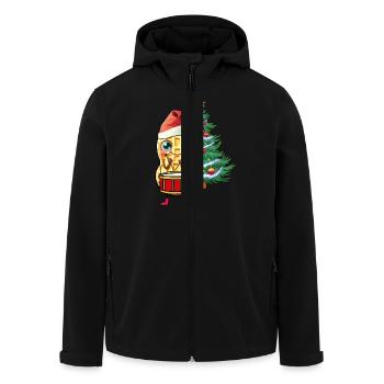 Peanut Gnome Gnome Drum Christmas Santa - Men’s Recycled Softshell Jacket by Stanley/Stella - black - Front - AI Model Male 185 light (185cm)