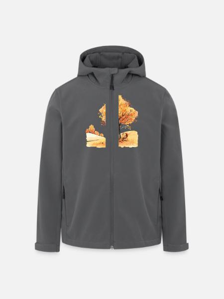 Herbst Eichhörnchen Autumn Squirrel - Men’s Recycled Softshell Jacket by Stanley/Stella - black