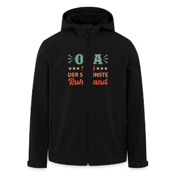 OPA SEIN DER SCHÖNSTE RUHESTAND Renteneintritt - Recycelte Männer Softshell-Jacke von Stanley/Stella - Schwarz - Vorne - AI Model Male 185 light (185cm)