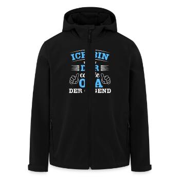 Opi ICH BIN DER COOLSTE OPA DER GEGEND Lustiges - Recycelte Männer Softshell-Jacke von Stanley/Stella - Schwarz - Vorne - AI Model Male 185 light (185cm)