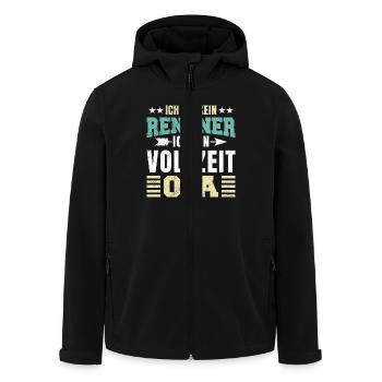 Ruhestand BIN KEIN RENTNER BIN VOLLZEIT OPA Lustig - Recycelte Männer Softshell-Jacke von Stanley/Stella - Schwarz - Vorne - AI Model Male 185 light (185cm)