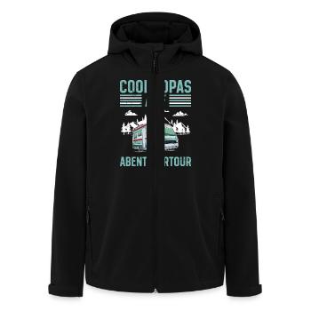 Opi COOLE OPAS AUF ABENTEUERTOUR Lustiges - Recycelte Männer Softshell-Jacke von Stanley/Stella - Schwarz - Vorne - AI Model Male 185 light (185cm)