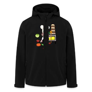 Monkey Kitchen Cook Cooks Cooks Culinary Arts - Men’s Recycled Softshell Jacket by Stanley/Stella - black - Front - AI Model Male 185 light (185cm)