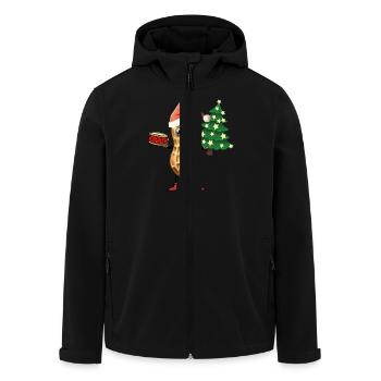 Père Noël Arbre de Noël Cacahuète Enfant - Veste softshell homme en polyester recyclé Stanley/Stella - noir - Devant - AI Model Male 185 light (185cm)