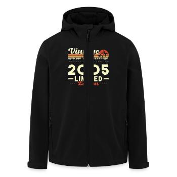 2005 Vintage Retro Cadeau D’anniversaire - Veste softshell homme en polyester recyclé Stanley/Stella - noir - Devant - AI Model Male 185 light (185cm)