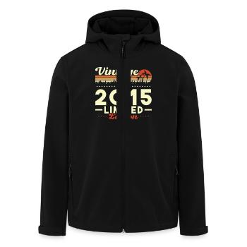 Original 2015 Vintage Cadeau Anniversaire Rétro - Veste softshell homme en polyester recyclé Stanley/Stella - noir - Devant - AI Model Male 185 light (185cm)