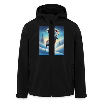 Magical winter night - Men’s Recycled Softshell Jacket by Stanley/Stella - black - Front - AI Model Male 185 light (185cm)