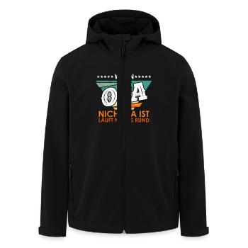Großvater WENN OPA NICHT DA IST LÄUFT NICHTS RUND - Recycelte Männer Softshell-Jacke von Stanley/Stella - Schwarz - Vorne - AI Model Male 185 light (185cm)