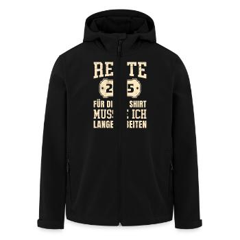 RENTE 2025 FÜR DIESES SHIRT MUSSTE ICH LANGE - Recycelte Männer Softshell-Jacke von Stanley/Stella - Schwarz - Vorne - AI Model Male 185 light (185cm)