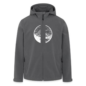 Mountains Landscape Nature - Men’s Recycled Softshell Jacket by Stanley/Stella - anthracite - Front - AI Model Male 185 light (185cm)
