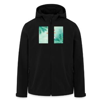 Weihnachtsente im festlichen Pullover Christmas - Recycelte Männer Softshell-Jacke von Stanley/Stella - Schwarz - Vorne - AI Model Male 185 light (185cm)