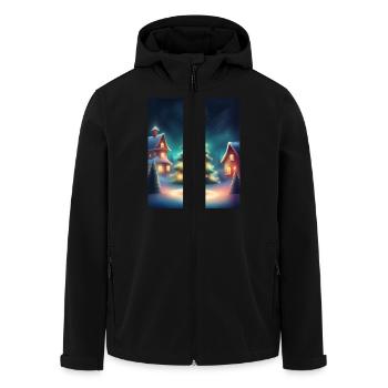 Santa Claus village - Men’s Recycled Softshell Jacket by Stanley/Stella - black - Front - AI Model Male 185 light (185cm)