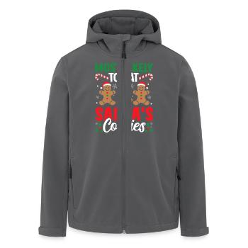 Most Likely To Eat Santa's Cookies Christmas Naugh - Men’s Recycled Softshell Jacket by Stanley/Stella - anthracite - Front - AI Model Male 185 light (185cm)