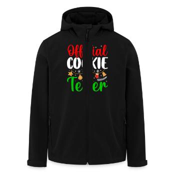Official Cookie Tester Sweets Christmas - Men’s Recycled Softshell Jacket by Stanley/Stella - black - Front - AI Model Male 185 light (185cm)
