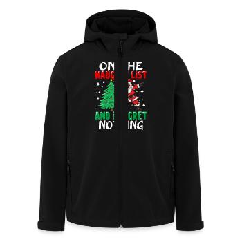 On The Naughty List And I Regret Nothing Spirit Ch - Recycelte Männer Softshell-Jacke von Stanley/Stella - Schwarz - Vorne - AI Model Male 185 light (185cm)