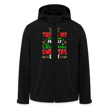 This Is My It's To Hot For Ugly Christmas Sweaters - Recycelte Männer Softshell-Jacke von Stanley/Stella - Schwarz - Vorne - AI Model Male 185 light (185cm)
