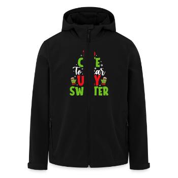 Trop mignon pour porter un pull laid Vacances de Noël - Veste softshell homme en polyester recyclé Stanley/Stella - noir - Devant - AI Model Male 185 light (185cm)