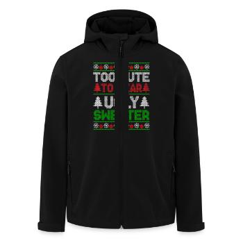 Trop mignon pour porter un pull laid Noël - Veste softshell homme en polyester recyclé Stanley/Stella - noir - Devant - AI Model Male 185 light (185cm)