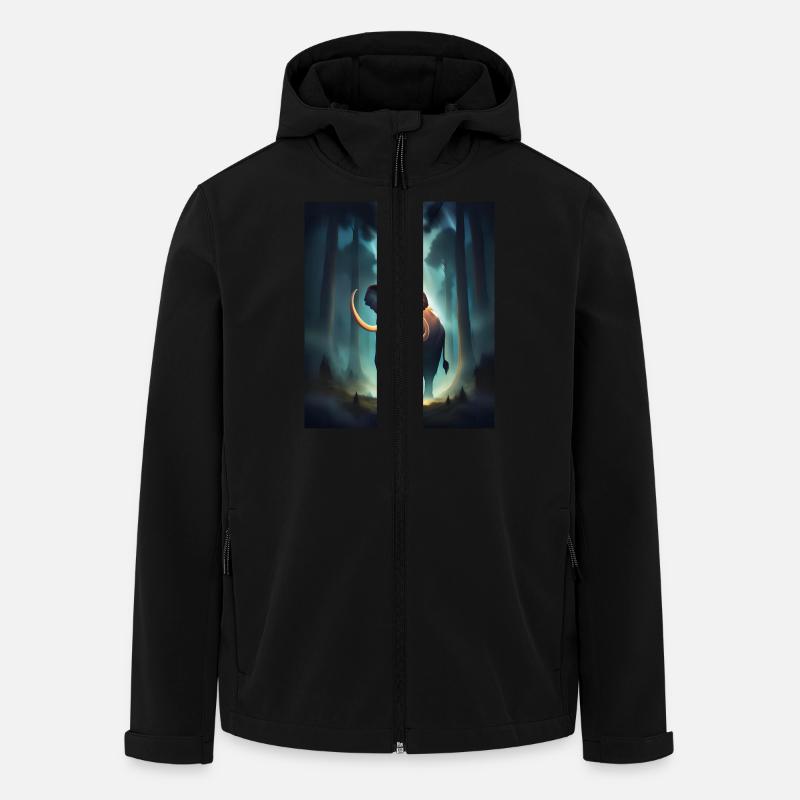 Mammoth in a forest - Men’s Recycled Softshell Jacket by Stanley/Stella - black