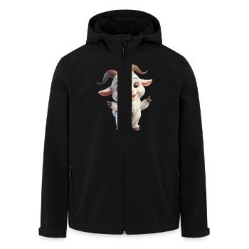 Ziege 1 - Recycelte Männer Softshell-Jacke von Stanley/Stella - Schwarz - Vorne - AI Model Male 185 light (185cm)