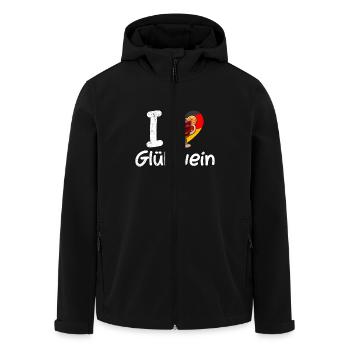 Glühwein Liebhaber ICH LIEBE GLÜHWEIN Lustiges - Recycelte Männer Softshell-Jacke von Stanley/Stella - Schwarz - Vorne - AI Model Male 185 light (185cm)