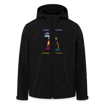 Angler für Autismus sorgen für eine bessere Zukunft - Recycelte Männer Softshell-Jacke von Stanley/Stella - Schwarz - Vorne - AI Model Male 185 light (185cm)