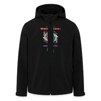 Cast Your Line Share the Love Autism Awareness - Men’s Recycled Softshell Jacket by Stanley/Stella - black - Front - AI Model Male 185 light (185cm)