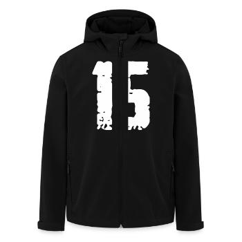 15 Nombre Vintage - Veste softshell homme en polyester recyclé Stanley/Stella - noir - Devant - AI Model Male 185 light (185cm)