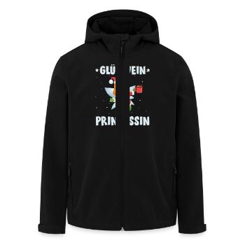 GLÜHWEIN PRINZESSIN Lustiges Weihnachtsmarkt - Recycelte Männer Softshell-Jacke von Stanley/Stella - Schwarz - Vorne - AI Model Male 185 light (185cm)