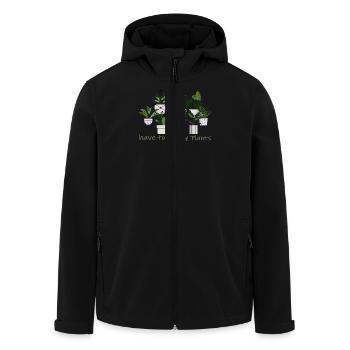 Pflanzenliebhaber Design Plant Lover Design - Recycelte Männer Softshell-Jacke von Stanley/Stella - Schwarz - Vorne - AI Model Male 185 light (185cm)