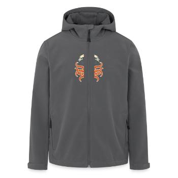 Vintage Oktopus Illustration Vintage Octopus - Men’s Recycled Softshell Jacket by Stanley/Stella - black - Front - AI Model Male 185 light (185cm)