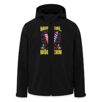 Pyrotechniker MIR EGAL ICH GEH BÖLLERN Lustiges - Recycelte Männer Softshell-Jacke von Stanley/Stella - Schwarz - Vorne - AI Model Male 185 light (185cm)