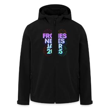 Silvester HAPPY NEW YEAR 2025 Silvester Party - Recycelte Männer Softshell-Jacke von Stanley/Stella - Schwarz - Vorne - AI Model Male 185 light (185cm)