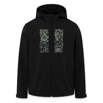 SAFE - Men’s Recycled Softshell Jacket by Stanley/Stella - black - Front - AI Model Male 185 light (185cm)