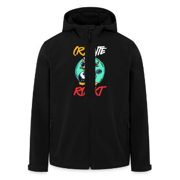 R ENTE ROCKT Lustiges Ruhestand Rentner - Recycelte Männer Softshell-Jacke von Stanley/Stella - Schwarz - Vorne - AI Model Male 185 light (185cm)