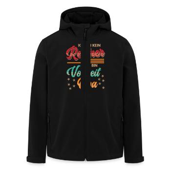 Großvater BIN KEIN RENTNER BIN VOLLZEIT OPA - Recycelte Männer Softshell-Jacke von Stanley/Stella - Schwarz - Vorne - AI Model Male 185 light (185cm)