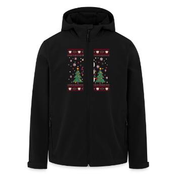 schaf spruch - Ugly Christmas Sweater - Recycelte Männer Softshell-Jacke von Stanley/Stella - Schwarz - Vorne - AI Model Male 185 light (185cm)