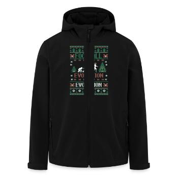Fußball Evolution für Fußballfan - Fußballspieler - Recycelte Männer Softshell-Jacke von Stanley/Stella - Schwarz - Vorne - AI Model Male 185 light (185cm)