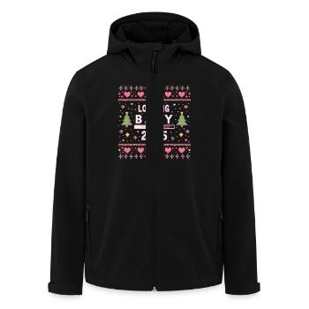 Ich werde Große Schwester 2025 Verkündung - Recycelte Männer Softshell-Jacke von Stanley/Stella - Schwarz - Vorne - AI Model Male 185 light (185cm)