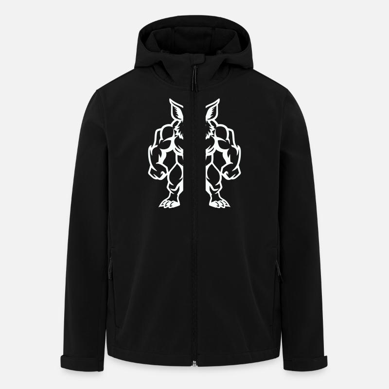 Bande dessinée Sanglier - Veste softshell homme en polyester recyclé Stanley/Stella - noir
