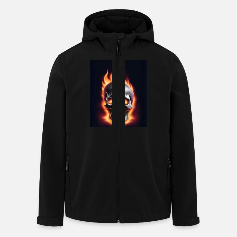 A skull on fire - Men’s Recycled Softshell Jacket by Stanley/Stella - black