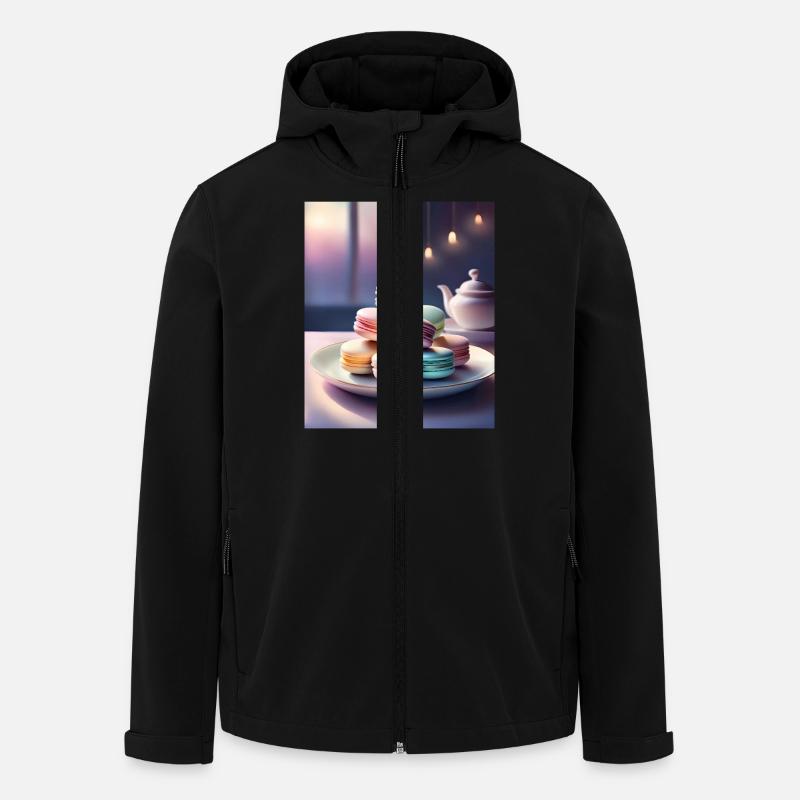 Ein Haufen französischer Macarons - Recycelte Männer Softshell-Jacke von Stanley/Stella - Schwarz