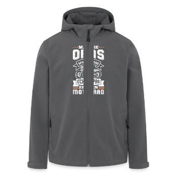 Opi MANCHE OPAS SPIELEN BINGO ECHTE OPAS FAHREN - Recycelte Männer Softshell-Jacke von Stanley/Stella - Anthrazit - Vorne - AI Model Male 185 light (185cm)